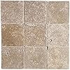 Noce 4x4 Tumbled Travertine Tile Floor Backsplash 9 Piece Pack