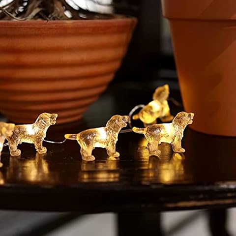 Cute Decorative Lights Fairy String Lights Labrador Gifts for Women Novelty Puppy Lights 20LEDs 8ft USB Plug In or Battery Operated for Bedroom Birthday Room Xmas Thanksgiving Decor Cover