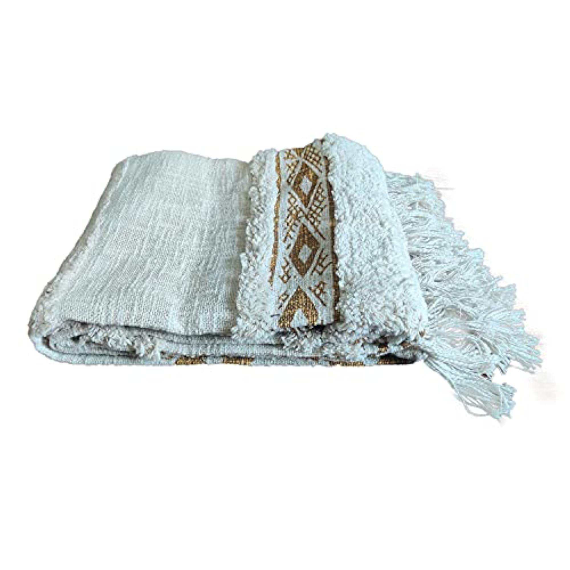 Premium Cotton Throw Blanket, Soft & Cozy