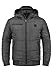 Produktbild Blend BHBoris Herren Jacke Winterjacke Steppjacke gefüttert mit Kapuze Reißverschlusstaschen Rippbündchen Regular fit, Größe:L, Farbe:Granite Teddy (75127)