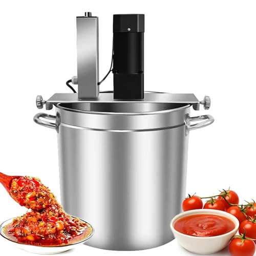 SULQING Licuadora Automática para Mermelada De Mezcla︱Agitador De Salsa De 4 Cuchillas︱Máquina Agitadora De Ollas Comercial︱Mezcladora para Salsa Velocidad Ajustable︱para Mermelada,Salsa,Relleno