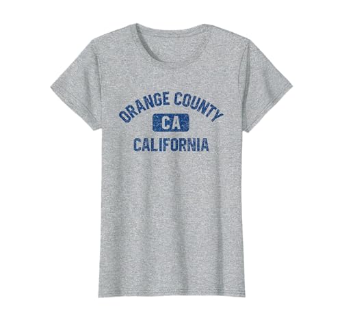 Orange County CA Gym Distress Dark Blue T-Shirt