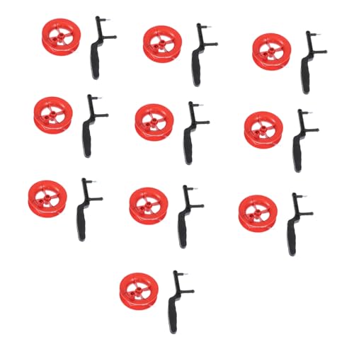 KOMBIUDA 10Pcs Plastic Reels Lightweight Kite Spools with Line Winder for Easy Control for Outdoor Flying and Fun Activities Compact Design for Convenient Storage