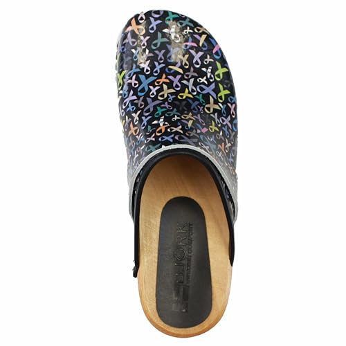 Image of Bjork Maja Wood Open Back Leather Clogs
