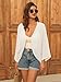 3/4 Sleeve Batwing Cardigan for Women 2024 Fashion Open Front Cardigan Lightweight Crochet Knit Sweaters Cover Ups S Ivory