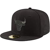 chicago restaurants smith and wollensky Black On Black Collection New Era 59Fifty Cap - NBA Black Chicago Bulls - 7 3/8