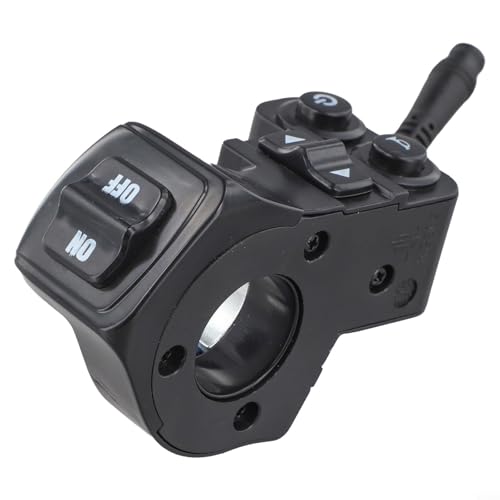 Caswynlife Commutateur de commande 6 broches pour scooter Kukirin G2 Pro G2 Pro DB G2 Max étanche bouton clignotant guidon pièce de rechange noir – vue 4