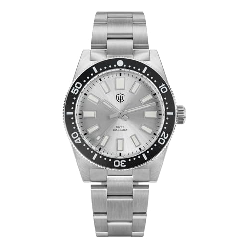 watchdives VH31 �N�H�[�c�E�H�b�` WD1965 62MAS�_�C�u�E�H�b�` 38mm �h�[���^�T�t�@�C�A�N���X�^�� �����r���v 200m�h���E�H�b�`, �z���C�g, �_�C�u�E�H�b�`�B