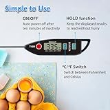 BOMATA Waterproof IPX7 Thermometer for Water, Liquid, Candle and Cooking. Instant Read Food Thermometer with Long Probe for Cooking, Meat, BBQ! T101 Black… - Image 5