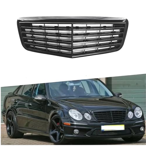 Grille de pare-chocs avant compatible Classe E W211 E200 E280 E350 calandre noir - 2