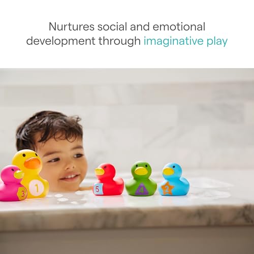 Munchkin Count & Quack Duckies Bath Toys for Toddlers and Babies, Watertight Mama Duck and Ducklings, Kids 9+ Months, Helps Teach Numbers, Counting, Colors and Shapes, 5 Piece Set - image 3