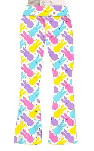 Image of Deerose Girls Halloween Hippie Bell Bottom Pants High Waist Flare Pants 5-14 Years