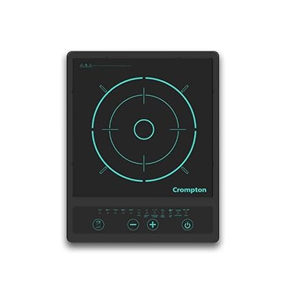Crompton Instaserve 1500 W Induction Cooktop New with Tactile Push Buttons | 7 One touch Cook Menus | Overvoltage Shield Protection