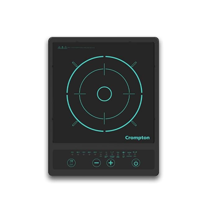 Crompton Instaserve 1500 W Induction Cooktop New with Tactile Push Buttons | 7 One touch Cook Menus | Overvoltage Shield Protection