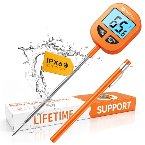 BOMATA Digital Food Thermometer, IPX6 Waterproof, 1-3 Sec Fast Read
