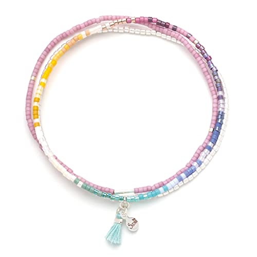 Scout Curated Wears - Chromacolor Miyuki Bracelet Trio - Bright Multi/Silver