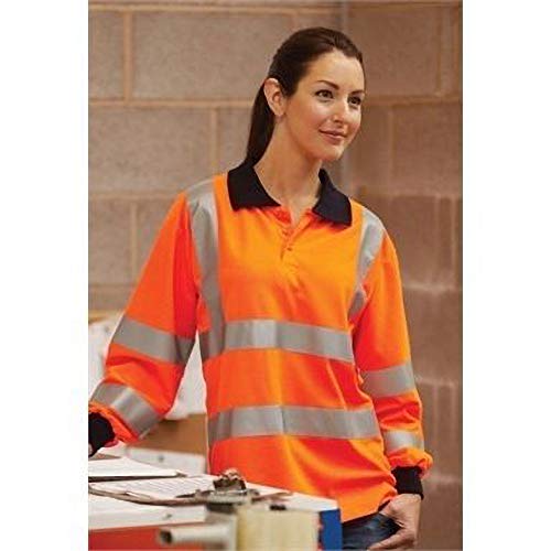 Yoko Ladies/Womens Hi-Vis Long Sleeve Polo Shirt (Xl) (Hi-Vis Yellow) #TOP5