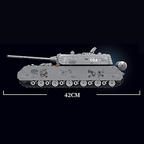 SCZWP8 Panzer Modellbausätze 2127 Teile Deutsch Panzer VIII Maus WW2 Militär Panzer Bausatz Für Kinder Und Erwachsene… – Bild 8