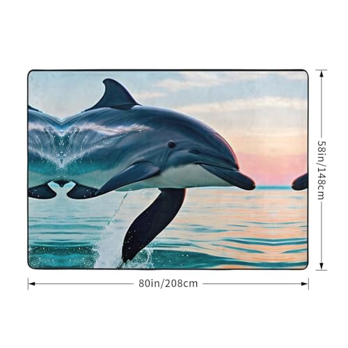Tapis dauphin imprimé de haute qualité et tapis doux salon - 4