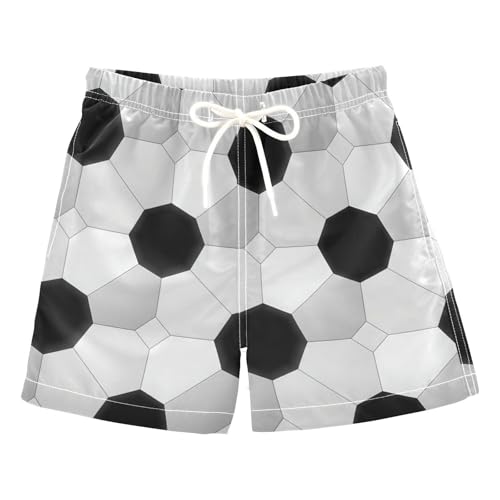 KEEPREAL Soccer Ball Tile Boys Swim Trunks Quick Dry Stretchy
