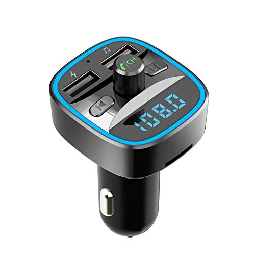 NAYUKY T25 Car FM Transmitter Car Charger Bluetooth MP3 Player Car USB charger Car Intelligent Voice Navigation 12-24 V