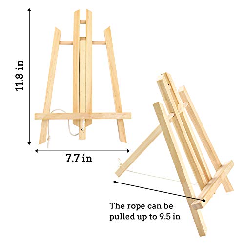 Wood Easels, Easel Stand For Painting Canvases, Art, And Crafts. (11.8 Inch, 20 Pack), Tripod, Painting Party Easel, Kids Student Table School Desktop, Portable Canvas Photo Picture Sign Holder. #TOP5