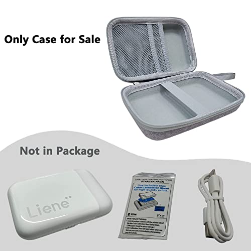Xegimor Photo Printer Case Compatible With Liene 2X3″Mini Portable Instant Photo Printer, Carrying Case Compatible With Liene Photo Printer Storage Accessories(Only Case) (Grey) #TOP1