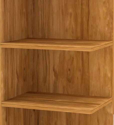 Image of Modern Compact Study Desk with 3 Side Shelves, Space-Saving Home Office Table, Oak Wood Finish, 103x72x40 cm