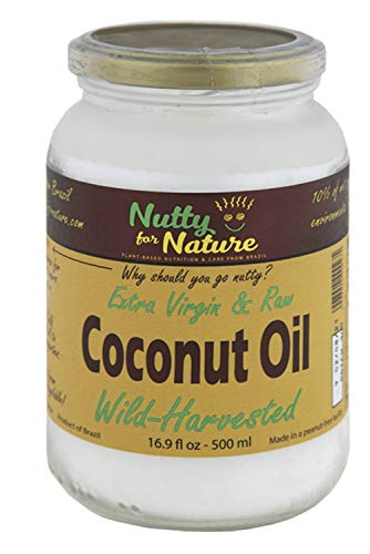 Nutty for Nature Extra Virgin and Raw, Cold Pressed Coconut Oil From Brazil