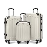 LUGG Travel Suitcase Set - Skywander 3-Piece Hard Shell Luggage, 20' 24' 28' Strong & Lightweight...