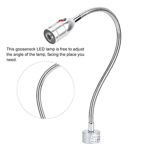 Chiciris 3W Flexible Gooseneck Lamp, Led Desk Lamp, Home Sewing Machine Light With Magnetic Base, Flexible Gooseneck Eye Protection Work Lamp For Machine Tools Workbench Reading Lamp #TOP3