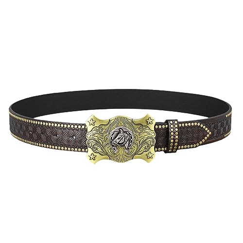 Ceinture boucle cheval en cuir véritable pour parfaire votre look country western