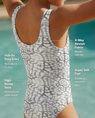 Image of Girls' UPF 50+ Swimsuit in One Piece by City Threads