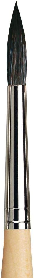 da Vinci Watercolor Series 5590 Petit Gris Mix Paint Brush, Round Russian Blue Squirrel Hair/Synthetic Mix with Lacquered Non-Roll Handle, Size 8 (5590-08)
