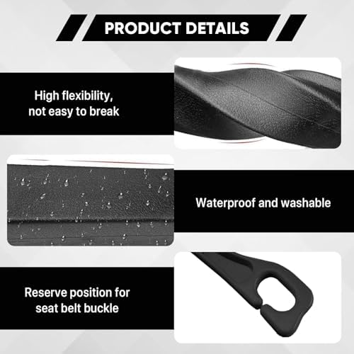 Piburth 2PCS Car Seat Gap Filler Organizer, Upgrade Car Gap Filler with Fill and Storage Function for Storing Phones Keys Cards, Universal No Drop Seat Guard for Cars (Black) — view 4