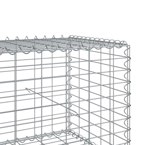 Gabion avec couvercle 600 cm panier à pierre aménagement paysager