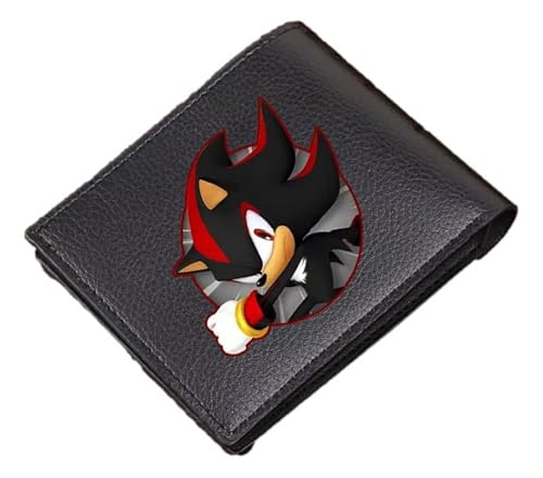 TCB Creations Sonics Shadow Cartoon Hedgehog Character Bi-Fold Wallet