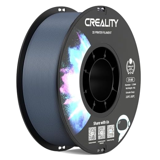 Creality ABS Filament 1.75mm Gray, 3D Printer Filament, Excellent Resistance, Odorless Non-Toxic, Stability, Tough, 1kg(2.2lbs) Printing Filament for 3D Printer