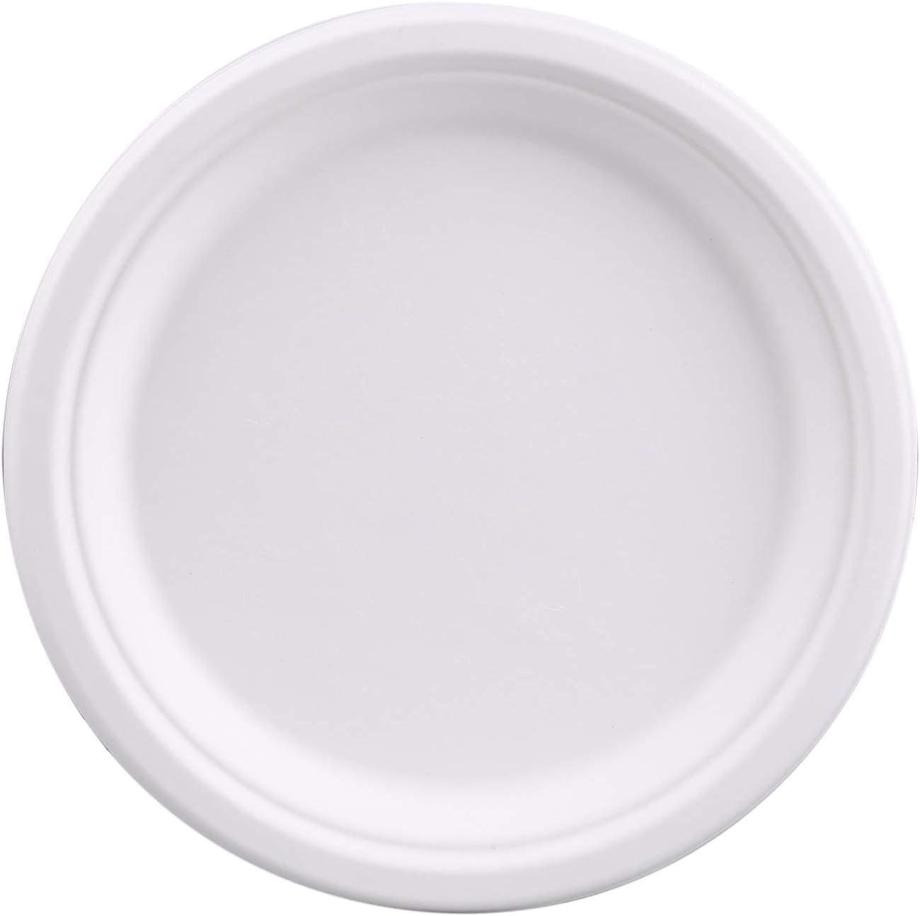 Lawei - Piatti di carta super rigidi, compostabili e biodegradabili, extra resistenti, colore: bianco, 225 x 20 mm, 200 pezzi, in bagassa