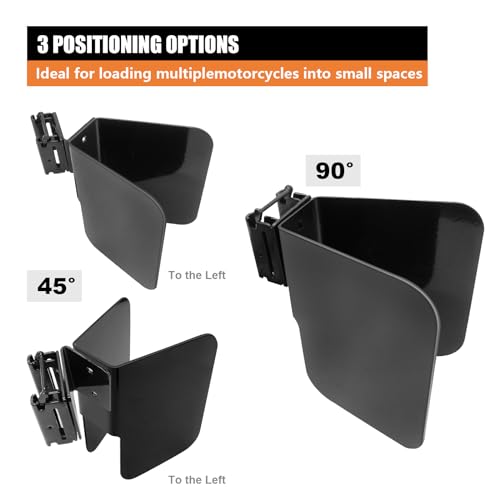Image of 2Pack E-Track Wheel Chock for Motorcycle, E Track Dirt Bike Wheel Chocks, E-Track Accessories Hardware, Supports Tires up to 6 inch Wide Black