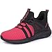 YOLARK Boys Girls Sneakers for Kids Non-Slip Tennis Shoes Fashion Lightweight Breathable Running Sport Athletic(Pink Toddler Size 10)