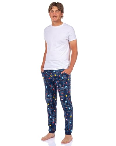 Pac-Man Pajama Pants Mens Blinky Inky Pinky Game Character PJ Joggers2