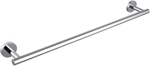 SUS 304 - Toallero de acero inoxidable de 24 pulgadas montado en la pared para baño, estilo moderno, acabado pulido