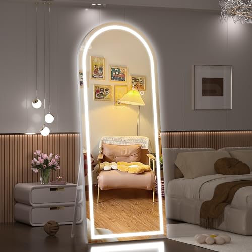 Hasipu 95" X 40" Full Length Mirror with Lights, Aluminum Frame Arch Led Mirror Full Length and 3 Colors Temperatures & Brightness Adjustable by Hasipu - Image 6