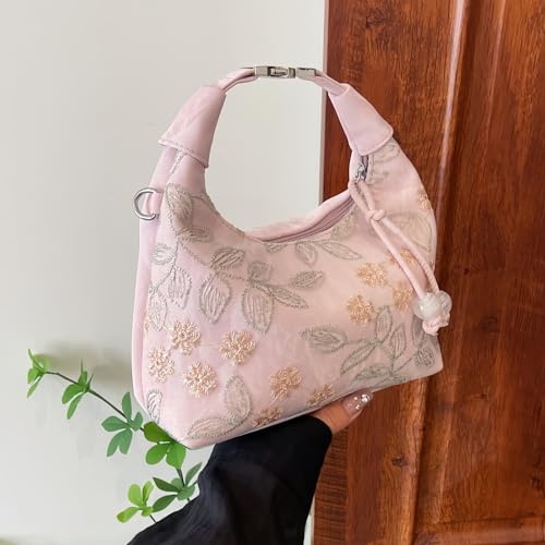 Image of Crescent Crossbody Shoulder Bag, Tote Handbag for Women, Sling Hobo Purse with Chain Strap