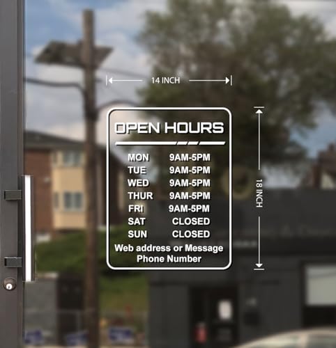 Business Hours Sign for Window – Modern (PORTRAIT) - Thumbnail 5
