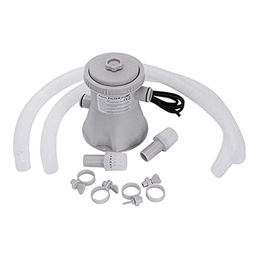 NeeyBing 220 – 240 V pool filter pump, elektrisk pool patron filterpump för ovan mark pooler rengöringsverktyg