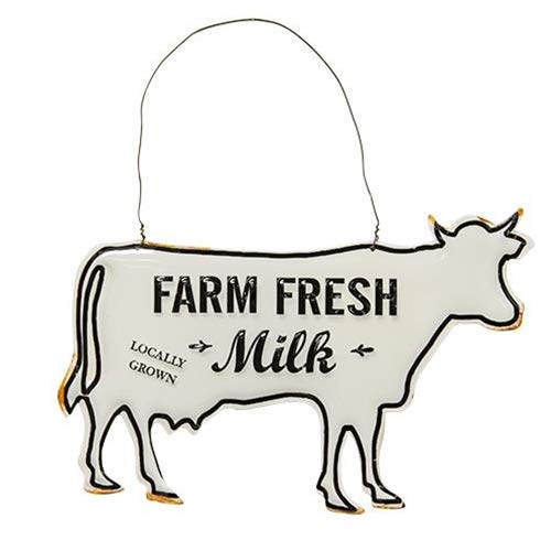 Craft-House-FARM-FRESH-MILK-COW-Metal-Sign-Country-Prim-Distressed-8-x-475 Craft House FARM FRESH MILK COW Metal Sign Country Prim Distressed 8 x 475