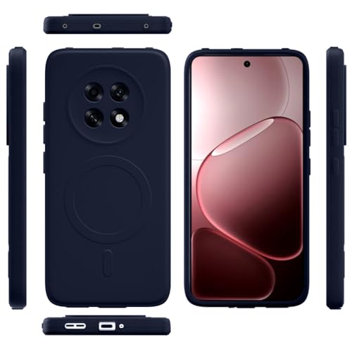 Image of Cover for Oppo F31 Pro Plus 5G | MagFit Ring Design (Non-Magnetic) | Shockproof Protection | Anti-Slip Grip | Raised Camera Edges | Slim Protective Case for Oppo F31 Pro Plus 5G (Steel Blue)