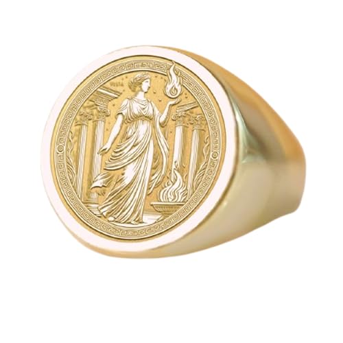 Bague Déesse romaine en argent 925 et finitions plaquées or d'exception
